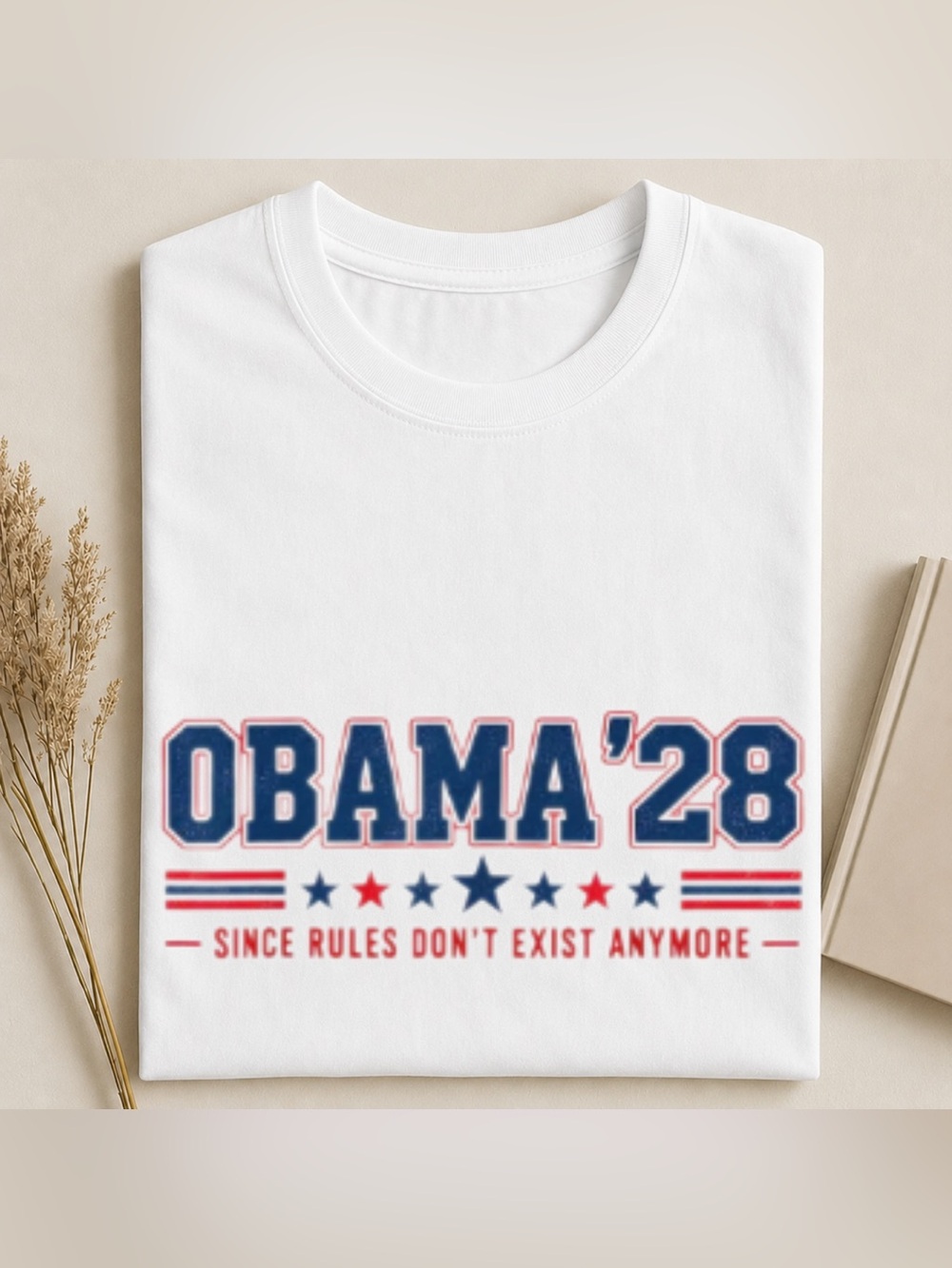 White Obama ‘28 Graphic Tee - Patriotic '28 Slogan